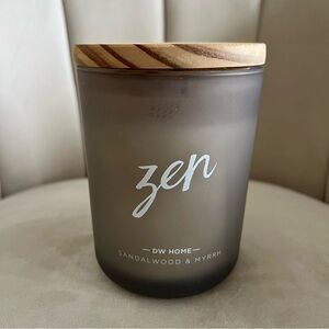 New DW Home Candle Zen Live Simply Sandalwood & Myrrh Candle Gray Two Wicks